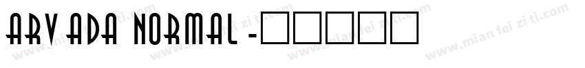 Arvada Normal字体转换